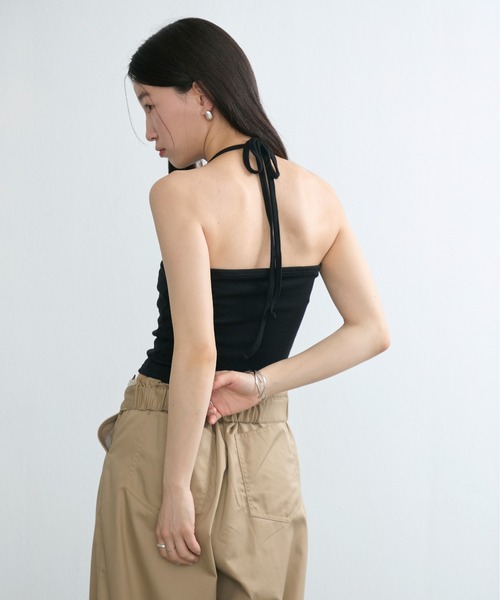 NBB WEEKEND ノースリーブトップス NUJOH タンクトップ ノースリーブ Back Ribbon Halter Top / バック