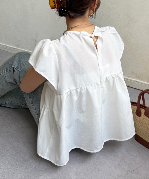 Thevon（ゼヴォン） ブラウス シャツ フレンチシャーリングブラウス
