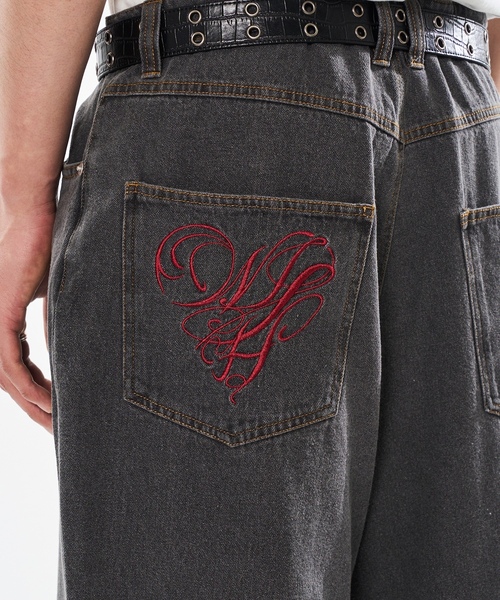 「WISH FOR EVER」 デニムパンツ LARGE インディゴブルー メンズ_画像5