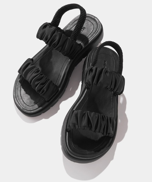 「LEPSIM」 フラットサンダル LARGE シルバー レディース_画像3