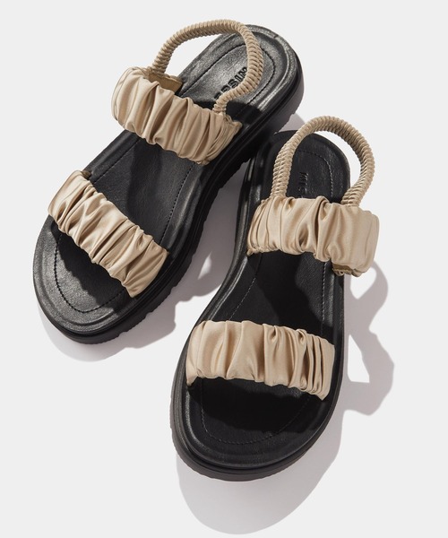 「LEPSIM」 フラットサンダル LARGE シルバー レディース_画像5
