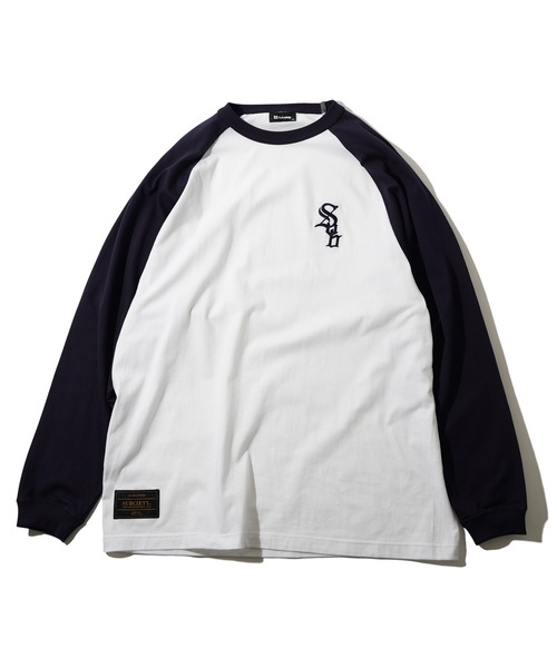 「Subciety」 長袖Tシャツ X-LARGE ネイビー メンズ_画像5