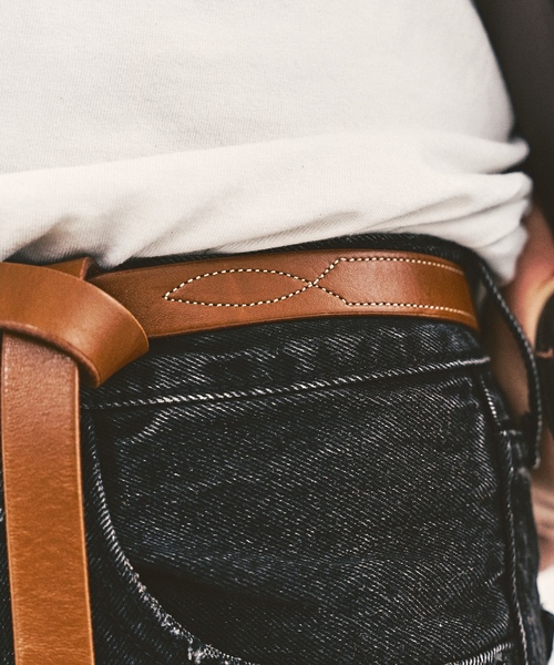 「TORY LEATHER」 ベルト 30 キャメル メンズ_画像9