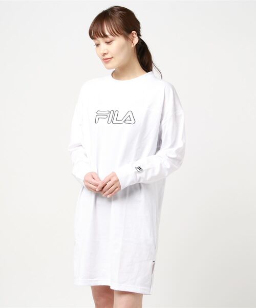 ワンピース Fila フィラ サイドスリット入りｔワンピース ブランドロゴ Zozotown Paypayモール店 通販 Paypayモール