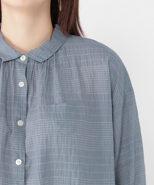 美品】Clip.tab タータンチェック リネン 半袖シャツ 美品】Clip.tab