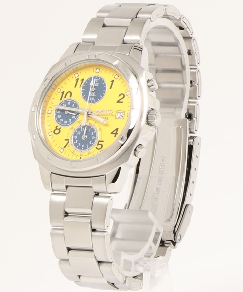 腕時計 SEIKO セイコー/ 5気圧防水 日本製クォーツ クロノグラフ メタルベルト ラウンドフェイス アナログ腕時計 //// SNDシリーズの画像