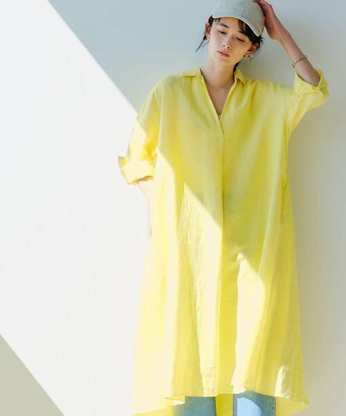 ワンピース コルトレイクリネン Sc スキッパー Aライン ワンピース フリーサイズ Zozotown Paypayモール店 通販 Paypayモール