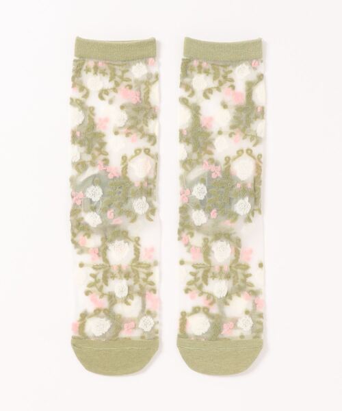 Fun & Daily（ファンアンドデイリー） 靴下 F＆D : フラワーデザイン