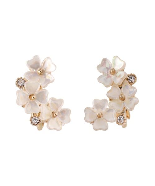 ANEMONE（アネモネ） イヤリング ビジュー×オーロラフラワーイヤリング