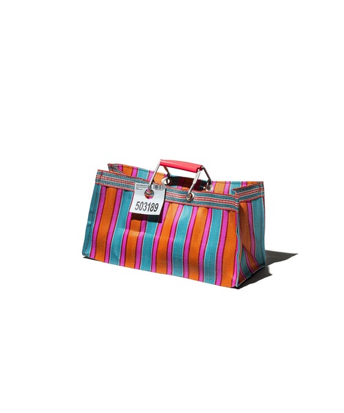 韓国人気【unfold】Stripe two-way bag (pink) 追跡あり 2Way Shopper Bag Red Pink : PLEATSMAMA: Sustainable Knit