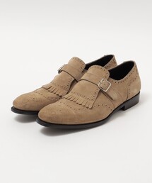 ローファー Lo spago: スエード モンク ウイングチップ シューズ メンズ｜ZOZOTOWN Yahoo!店