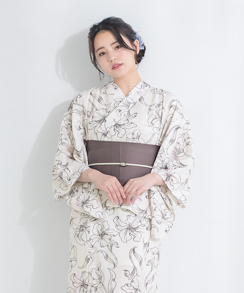 浴衣 夏を彩るセパレート浴衣3点セット （上着＋ワンピース＋帯） レディース