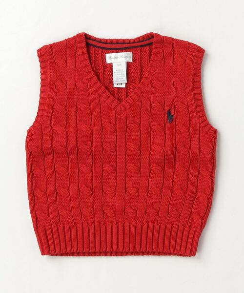 PoloRalphLauren ケーブルニットベスト XL（キッズ） Polo Ralph Lauren Childrenswear ベスト ケーブルニット コットン