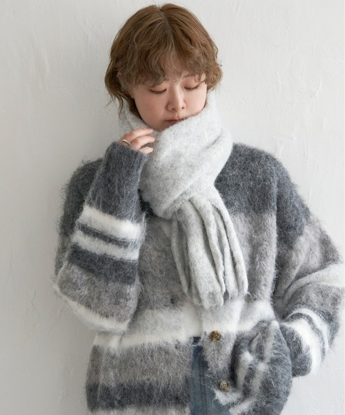 notch. マフラー ストール ブラッシュドマフラー レディース