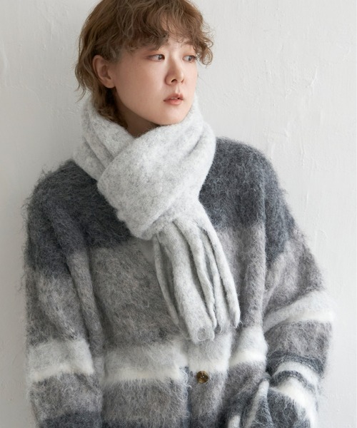 notch. マフラー ストール ブラッシュドマフラー レディース