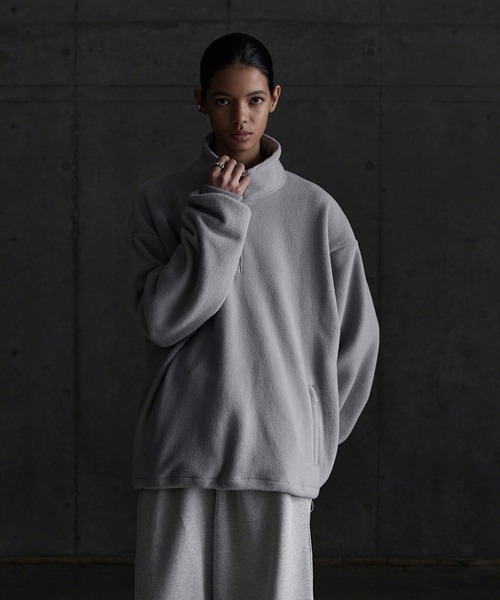 CALLNE トレーナー スウェット Halfzip Standneck Fleece Pullover