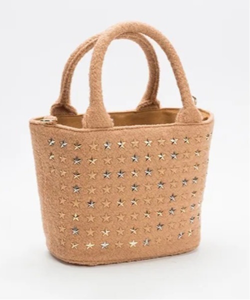 新品GLAM JAM ・スタッズ 付き2way トートバッグ定価 19690円 RiNc トートバッグ 「 GLAM JAM / グラムジャム 」 mokomoko