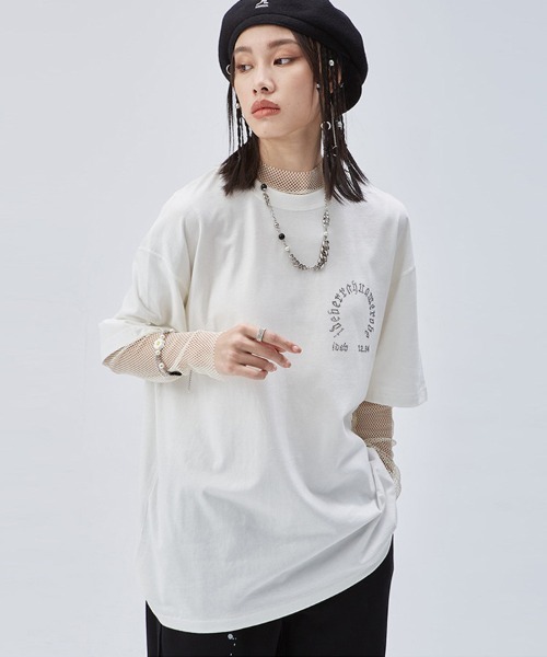 Ressaca（レサーカ） tシャツ オーバーサイズ ラインストーンクロス