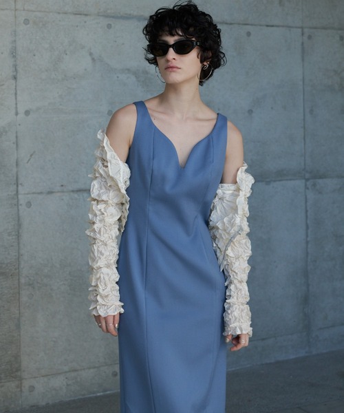 ワンピース CURVE NECK DRESS/カーブネックドレス レディース  