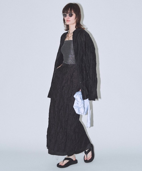 スカート Flower jacqard skirt/フラワージャガードスカート