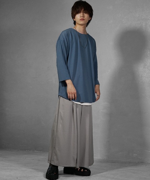 デラックスコットンカットソー こだわりのTシャツ　フリーサイズ 未使用 リラックスルーズベーシックT オーバーサイズ ラスティック