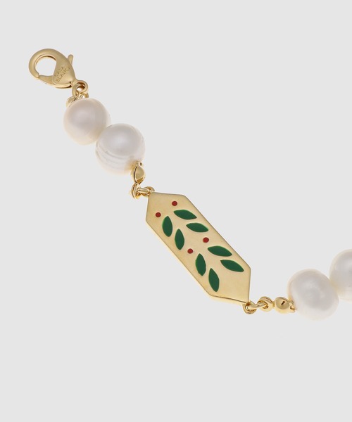 ブレスレット BRASS/ENAMEL/PEARL Laurel Pearl Bracelet メンズ 