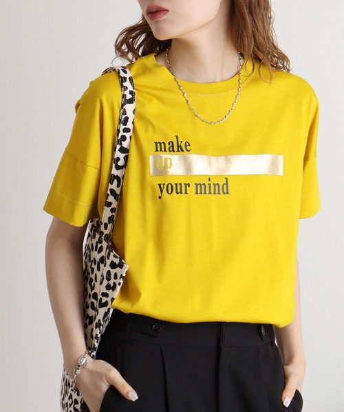 tシャツ BRODIAEA ロゴ×箔プリント極サラTシャツ レディース tシャツ BRODIAEA ロゴ×箔プリント極サラTシャツ レディース