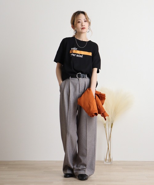 tシャツ BRODIAEA ロゴ×箔プリント極サラTシャツ レディース tシャツ BRODIAEA ロゴ×箔プリント極サラTシャツ レディース