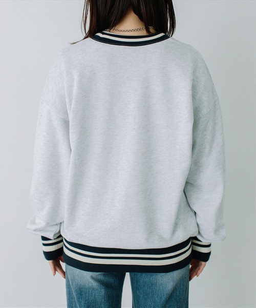 トレーナー スウェット Side Opening Sweat レディース SUWDEE トレーナー スウェット rib line sweat tops レディース