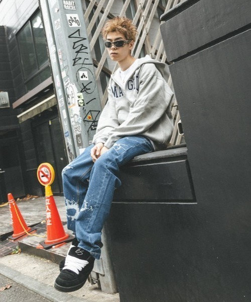 MAHAGRID パーカー 「mahagrid/マハグリッド」APPLIQUE ZIP UP