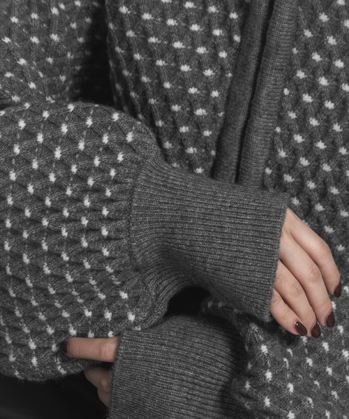 lawgy ニット セーター reversible pattern front point knit