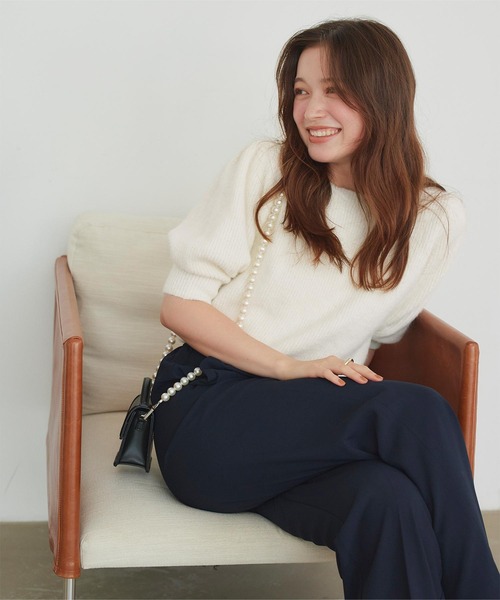 titivate ニット セーター パフスリーブふわっとニットトップス