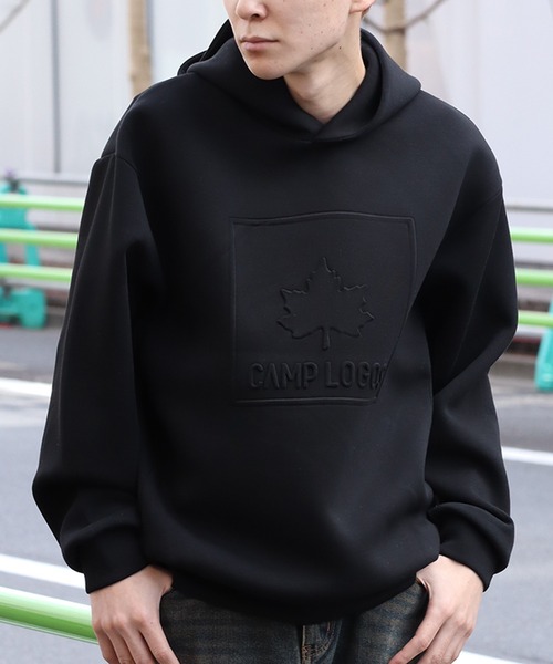 BURBERRY ENZO パイルエンボスロゴ プルオーバーパーカー