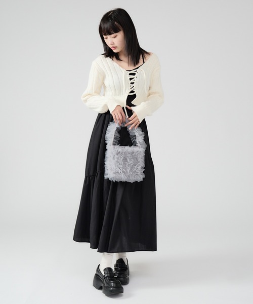 カーディガン RIBBON KNIT カーディガン レディース ROPE' PICNIC カーディガン ミラノリブ金ボタンニット