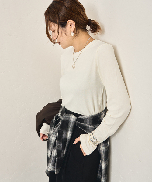 tシャツ 「追加」レーヨンベアテレコクルーネックプルオーバー レディース JOURNAL STANDARD tシャツ レーヨンベアテレコ クルーネックプル