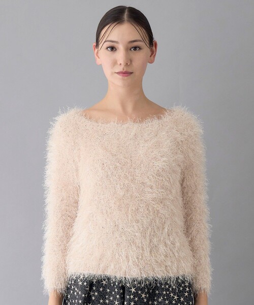 美品 ✨ANAYI　アナイ　ラメシャギー プルオーバー　ニット ANAYI（アナイ） ニット セーター ラメシャギー プルオーバー