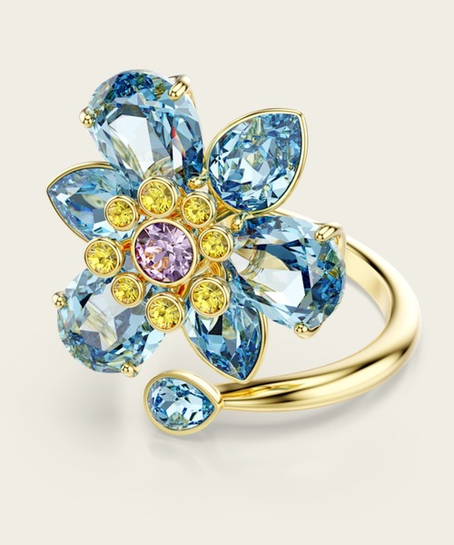 Swarovski スワロフスキー リング 指輪 クリアハート＆ブルードロップ石 Swarovski スワロフスキー リング 指輪 クリアハート＆ブルー