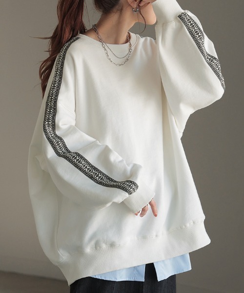 Hook Ups スウェット 白 HUG.U（ハグユー） トレーナー スウェット スポーティースウェット