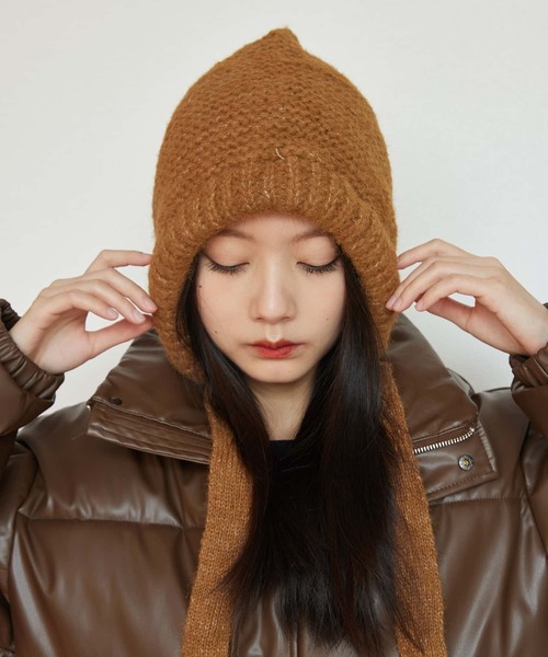 VivianWestwood◇　ノルディック柄ニット帽 MAISON DE THERESE ニット帽 ニットキャップ 紐付き キャップ