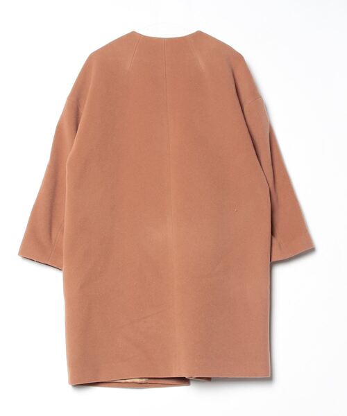 「7-ID concept.」 ノーカラーコート 38 ブラウン レディース_画像2