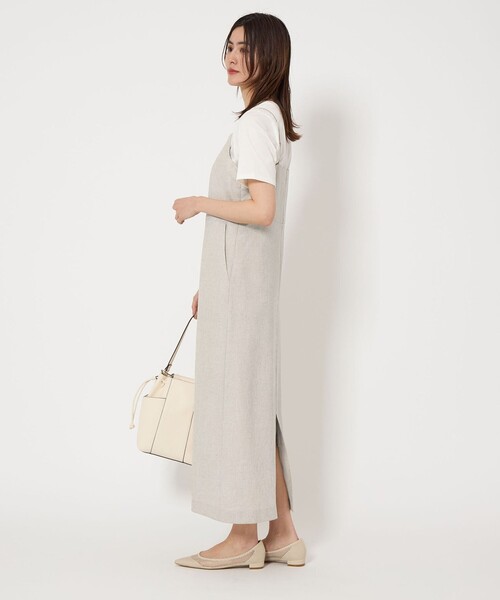 【完全未使用・タグ付き】green label relaxingワンピース green label relaxing ワンピース リネンライク キャミ -マシン