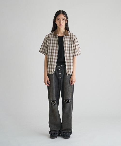 MHL. カーキ 半袖シャツ Sサイズ　メンズ H&M - H&M オーバーサイズ ユーティリティ半袖シャツ カーキ