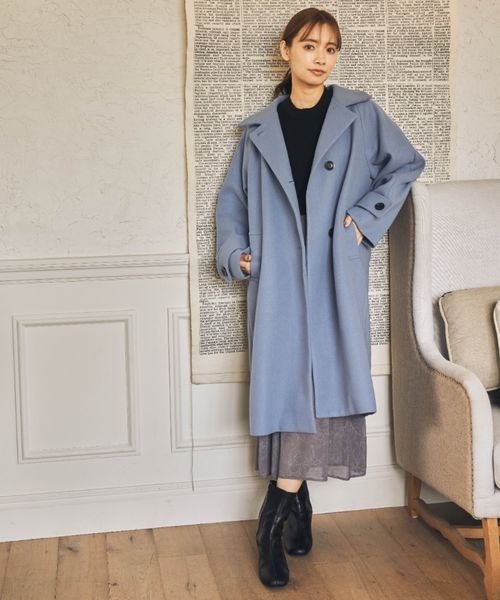 「mysty woman」 チェスターコート MEDIUM ブラウン レディース_画像2