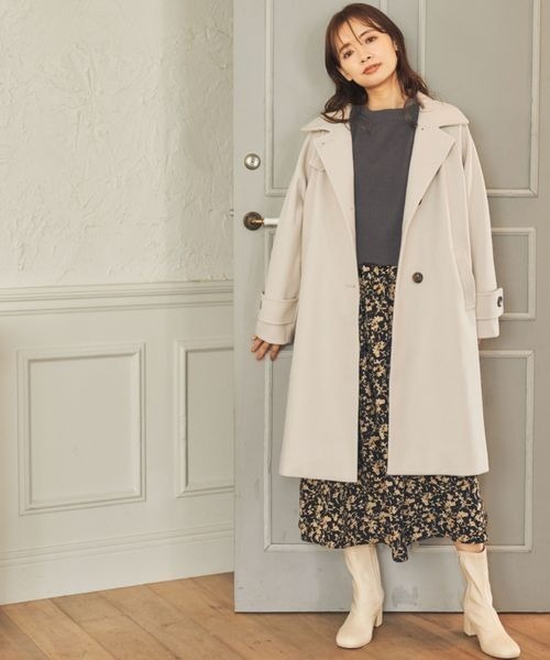 「mysty woman」 チェスターコート MEDIUM ブラウン レディース_画像3