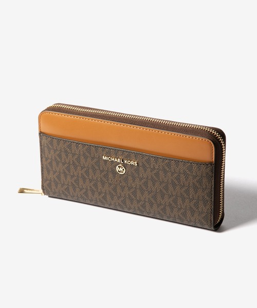極美品★ マイケルコース JET SET CHARM ラウンドジップ MICHAEL KORS 財布 JET SET CHARM MK SIGNITURE ROUND ZIP