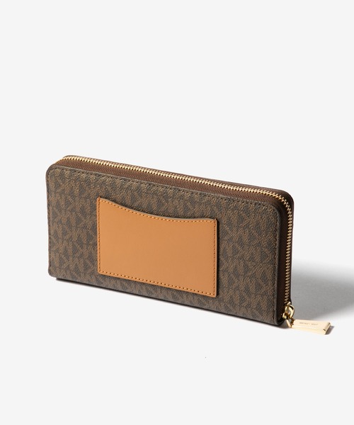 極美品★ マイケルコース JET SET CHARM ラウンドジップ MICHAEL KORS 財布 JET SET CHARM MK SIGNITURE ROUND ZIP