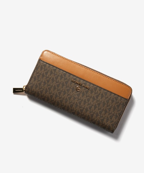 MICHAEL KORS 財布 JET SET CHARM MK SIGNITURE ROUND ZIP