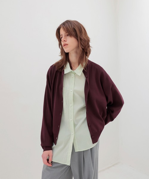カーディガン C/ACE crew neck basic cardigan(クルーネックベーシックカーディガン) レディース