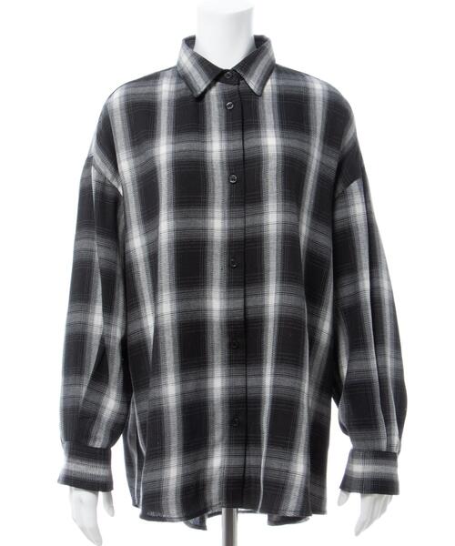INGNI ブラウス シャツ チェック柄BIGシャツ レディース