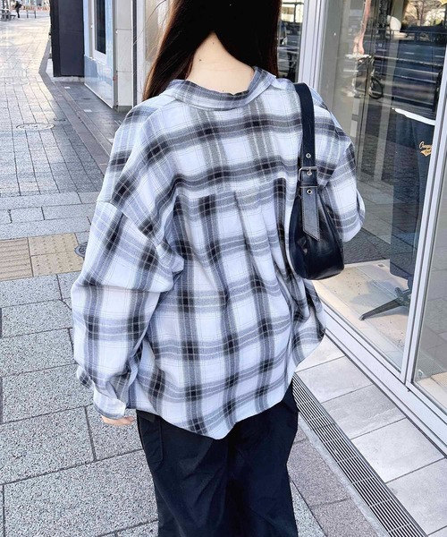 ブラウス シャツ ミニチェック柄BIGシャツ レディース INGNI ブラウス シャツ チェック柄BIGシャツ レディース
